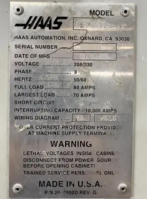 USED 2005 HAAS EC-400-4AX