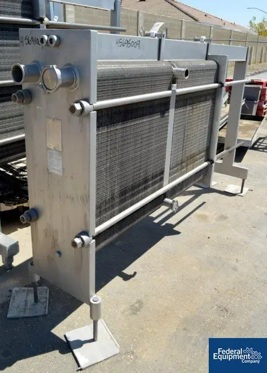 USED GEA 2,500 Sq Ft Gea Ahlborn Plate Heat Exchanger, S/S, 87#
