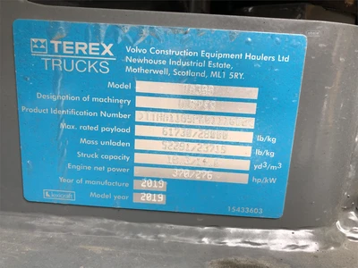 Used 2019 TEREX TA300 Dump trucks New York US | Abele Tractor #1341509