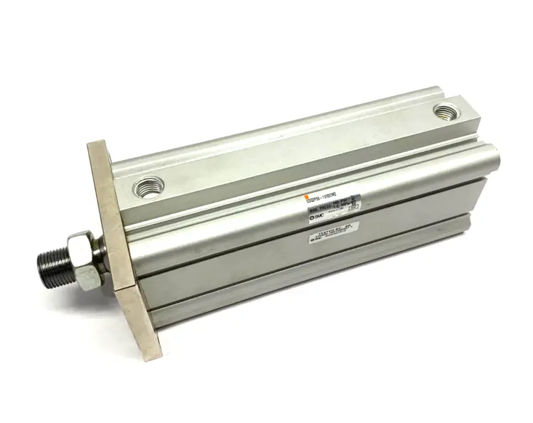 Used SMC COMPACT CYLINDER FLANGE MOUNT 125MM STROKE Pneumatic Cylinders | Maverick Industrial Sales #1105659