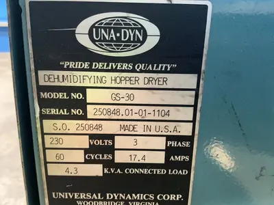 Used UNADYN TSCA1111 Misc Plastics Equipment Ohio US | HGR 24 #1482438