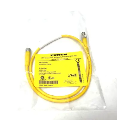 NEW TURCK PICOFAST ACTUATOR/SENSOR EXTENSION CABLE U2515-850