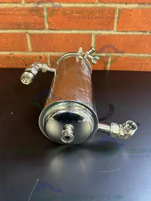 USED FLT STAINLESS STEEL SINGLE CARTRIDGE JACKETED FILTER HOUSING