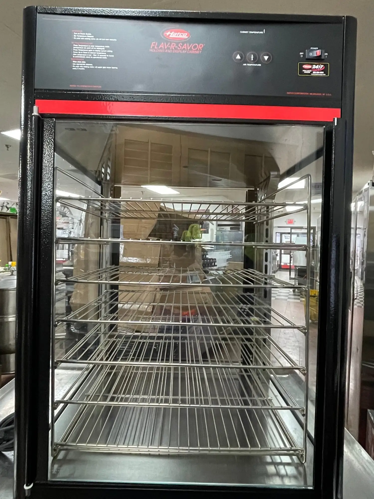 Used Hatco Used Hatco FSDT-2X Tall Two Door Warming Display Merchandiser w/ Rack - 120V Heated Cabinets & Displays Illinois US | Falcon Restaurant Supply #1375795