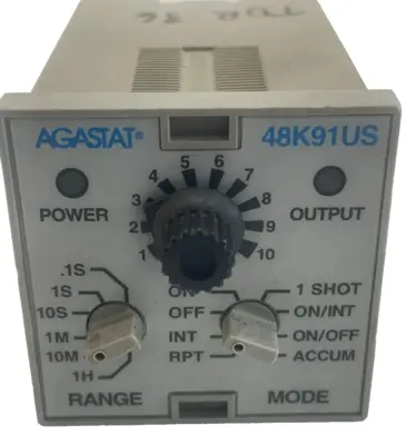 USED AGASTAT 48K91US TIME DELAY RELAY