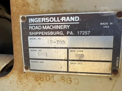 Used 1994 INGERSOLL-RAND SD70D Single Drum Rollers North Carolina US | Southeastern Equipment Corp #1467774