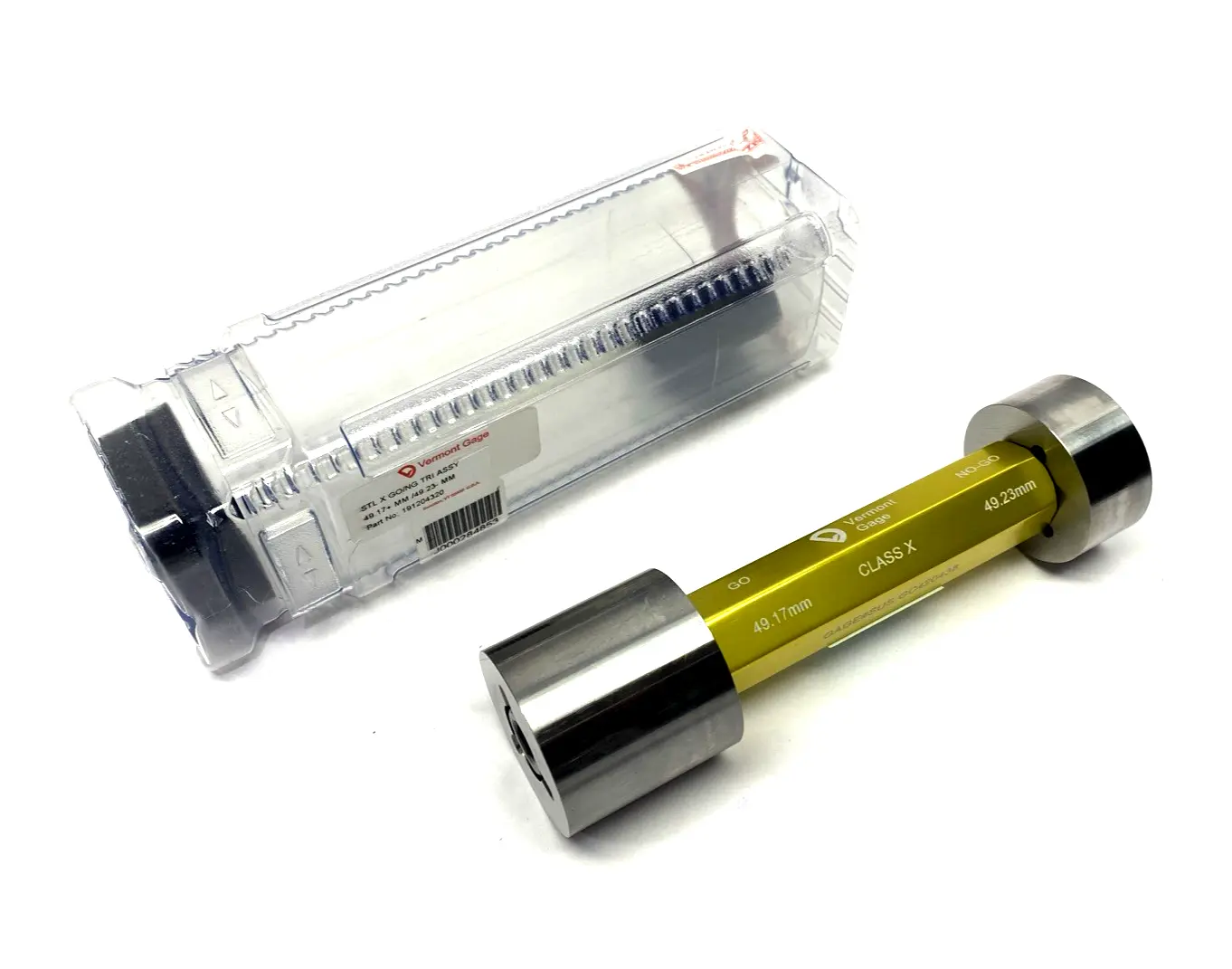 Vermont Gage 191204320 STL X GO/NO-GO Trilock Assembly 49.17+mm/49.23-mm