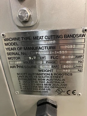 Meat Cutting Bandsaw Model T400 # 1561
