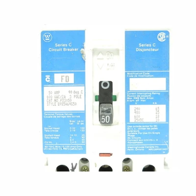Westinghouse 3Pole 50Amp Breaker