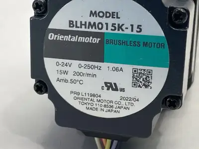 USED ORIENTAL MOTOR BRUSHLESS DC MOTOR 200RPM 24VDC 15W