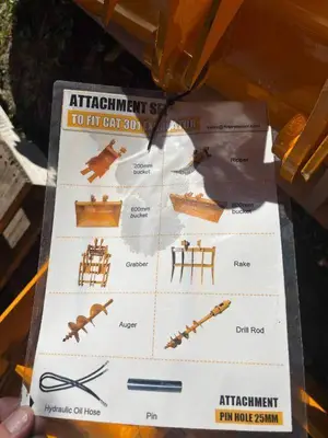 FUTURE CAT 301 Excavator Attachments, Qty 8