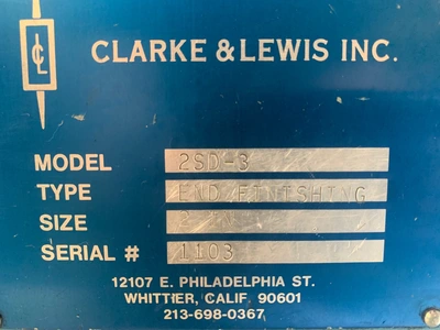 USED CLARKE & LEWIS CL-2SD-2
