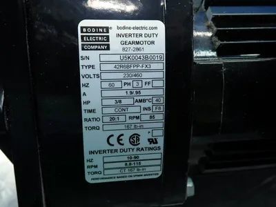 Used BODINE ELECTRIC CO. 42R6BFPPFX3 Motors (misc) Ohio US | HGR 24 #734867