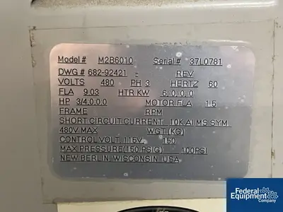 USED BEFCO, Inc. 10 Gal Befco Twin Motion Kettle, 316 S/S, 60#