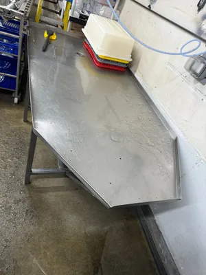 USED STAINLESS STEEL Inspection Table Preparation Tables