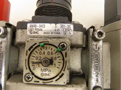 SMC AW40-04CE Filter Regulator With Soft Start Valve And 3 Port Lock Out Valve