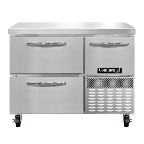 Continental FA43SN-D 43"W Worktop Freezer W/ (2) Sections, (1) Door, (2) Drawers, 115v