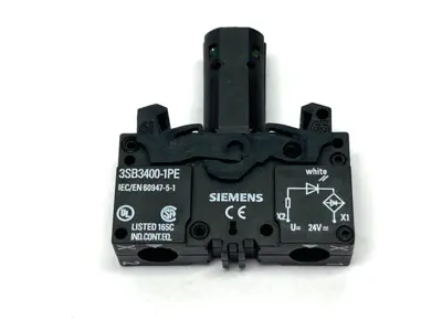 New | in-Stock Siemens Lamp Holder, White, 24V AC/DC Switch Parts Michigan US | Maverick Industrial Sales #1487412