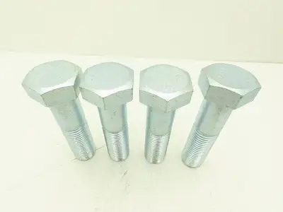G.5+ZPCr3+ Bolt Hex Cap Screw 1.5"-6 Partial Thread 6" L Grade 5 Lot of 20
