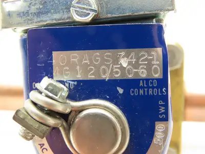 Alco Controls Brass Solenoid Valve 120V 50/60Hz 3/4" Copper Sweat Connection
