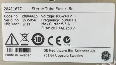 Wave Biotech 28411677 STF-IRC Sterile Tube Fuser, Tube Welder With Blocks, 120v