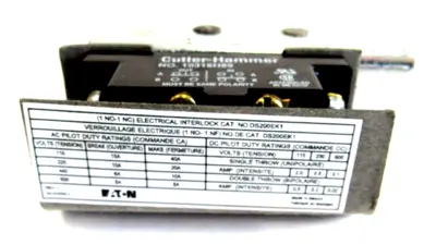 NEW CUTLER HAMMER DS200EK1 AUXILLIARY CONTACT KIT SERIES A 1031GH89