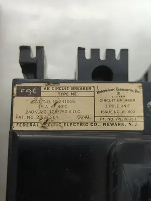 USED FEDERAL PACIFIC NE231015