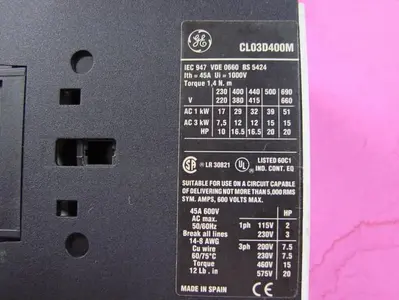 USED GENERAL ELECTRIC / GE CL03D400M