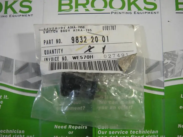 Used RYOBI 9832 20 01 Switch Parts North Carolina US | BROOKS PRINTING EQUIPMENT #1138980