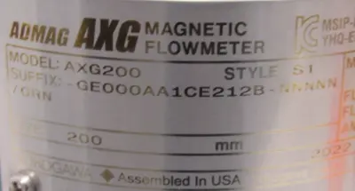 NEW YOKOGAWA AXG200-GE000AA1CE212B-NNNNN MAGNETIC FLOWMETER