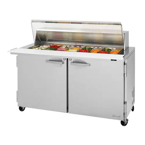 Turbo Air PST-60-24-N-CL 60 1/4" PRO Series Mega Top Sandwich/Salad Prep Table w/ Refrigerated Base, 115v