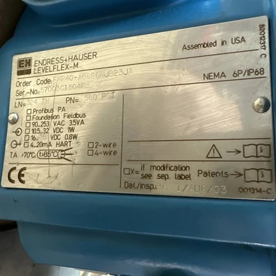 NEW Endress Hauser FMP40-ABD2GNJB23JA