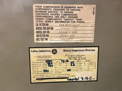 Used QUINCY COMPRESSOR QSI245ACA21EC Miscellaneous MRO Ohio US | HGR 24 #1453584