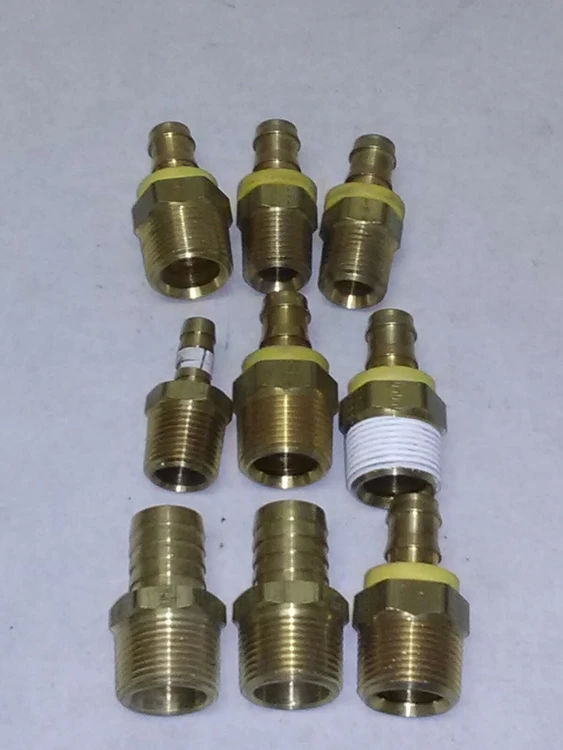 Used Unbranded Lot of 9  Mix brass fittings Misc Fasteners Arizona US | ASSET CONVERSION SPECIALISTS, INC. #312295