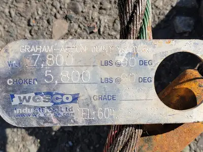 5/8" x 8 ft Lifting Wire Rope Sling Type 1-Leg