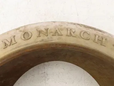 Monarch 18x6x12-1/8 Forklift Tire Smooth Solid Press-on White Non-Marking