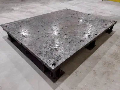 92" X 120" HEAVY DUTY STEEL SURFACE PLATE LAYOUT TABLE: STOCK #19730