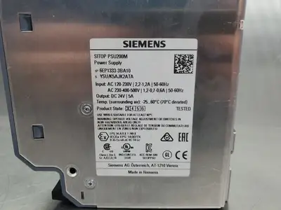 SIEMENS 6EP1333-3BA10 SITOP PSU200M POWER SUPPLY, 24VDC, 5A. 1D-65