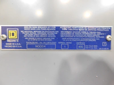Used Square D NQ0D430L400 Electrical Panels Ohio US | Equipment Recovery Corp. #1330138