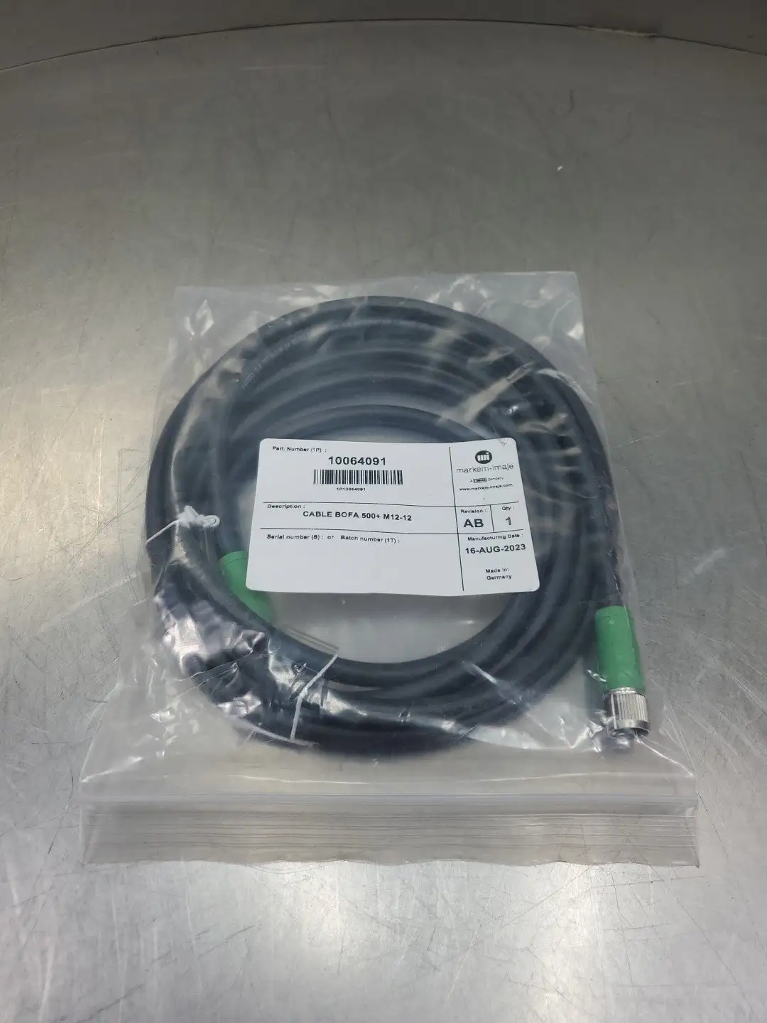 USED Markem-Imaje 10064091 BOFA 500+ M12-12 Cable