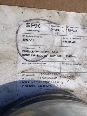 SPX Impeller with Ring PN P-639