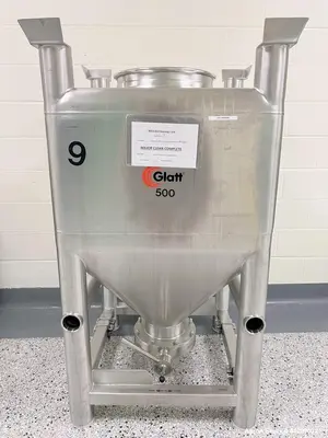 Used Glatt CM 400 Stainless Steel Column Bin Blender | 500L, 300L & 100L Bins | 2016 | HMI Controlled | 480V