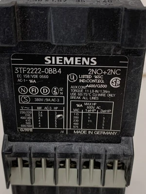 USED Siemens 3TF2222-0BB4