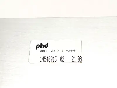 SAH125X1-J4-M, SAH1 25 X 1 -J4-M | PHD SAH125X1-J4-M Compact Pneumatic Thruster Slide 25mm Bore 1" Stroke/Travel - Used
