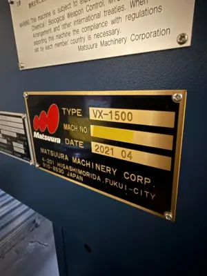 2021 MATSUURA VX-1500 Vertical Machining Centers | PM Machines (18)