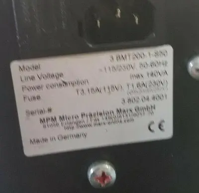 USED 2001 MPM MICRO PRAZISION GMBH 3.BMT200-1-S50