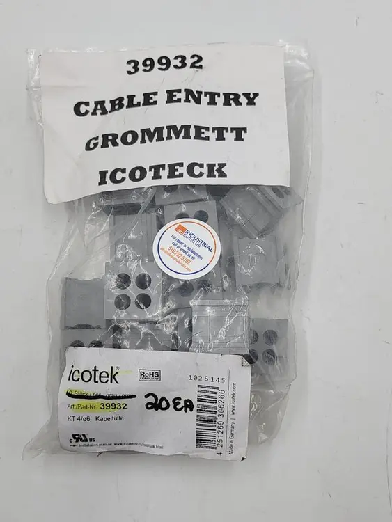 New | in-Stock ICOTEK ICOTEK CABLE ENTRY GROMMETT 39932  *NEW* Cable & Wire | ND Industrial Surplus #1216660