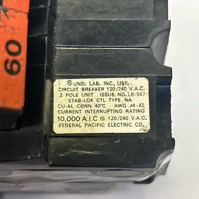 Used FEDERAL PACIFIC NA260 Miscellaneous Equipment (Electrical & Power) | Surplus Asset Holdings #1199192