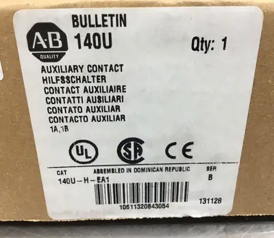 Allen-Bradley 140U-H-EA1 /B Circuit Breaker Auxiliary Contact 4C