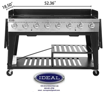 8 burner  large event barbeque